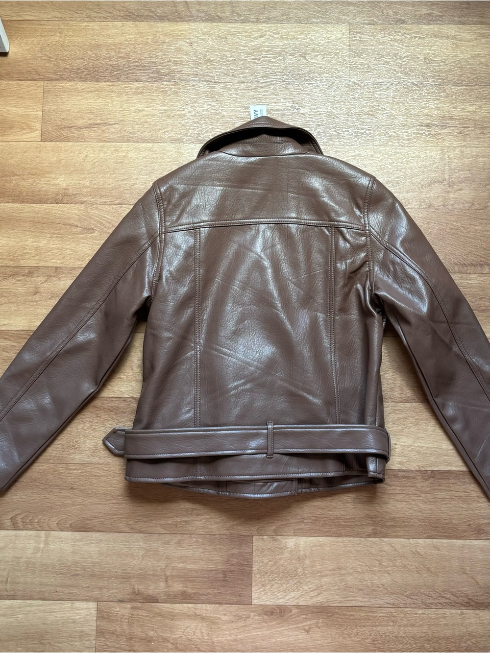 Old Navy Brown Faux Leather Moto Jacket - Picture 3 of 6